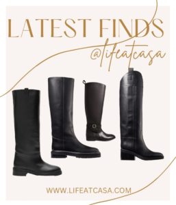 BLACK RIDING BOOTS IN LEATHER